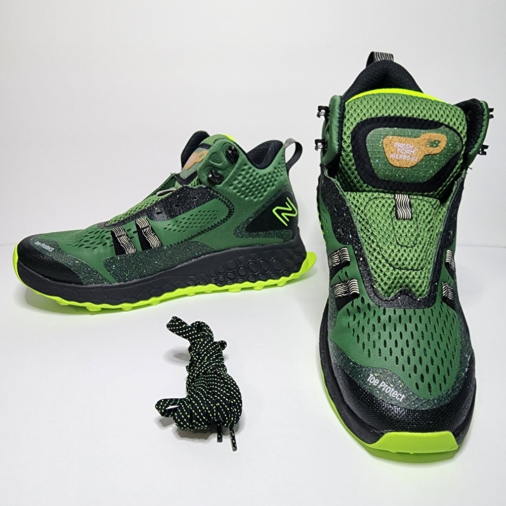 New Balance Fresh Foam X Hierro Mid Green/Vert men's size 8 MTHIMCJB